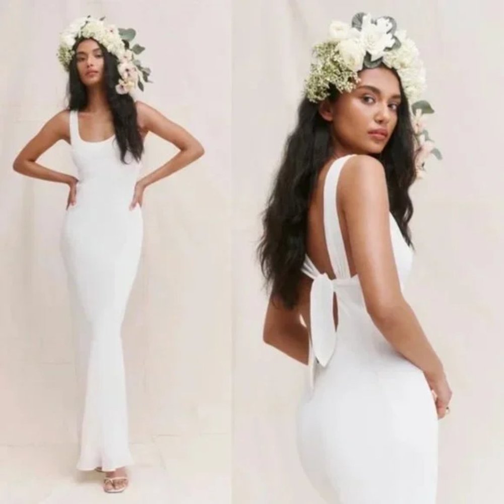 Reformation Barletta dress in ivory, NWT never worn